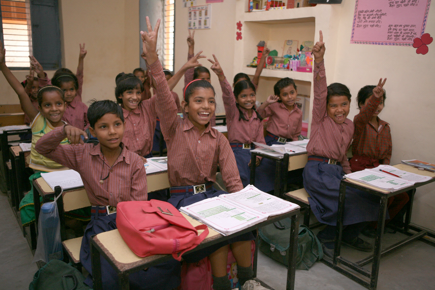 Students in Gurgaon are happy about the opportunity to study in newly renovated facilities